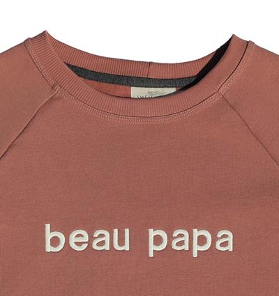Sweat col rond homme coloris Bois de rose Beau papa T.L - Photo 3