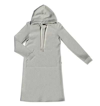 Robe en sweat capuche femme coloris Gris clair chiné Bora-Bora - Photo 2