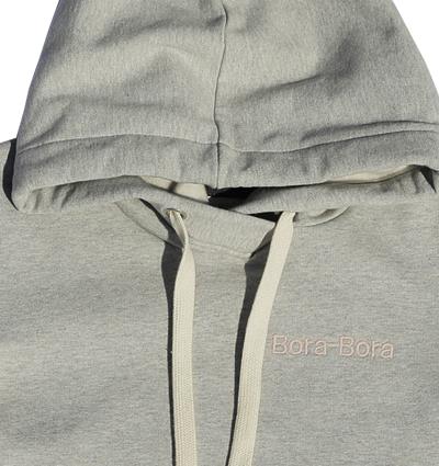 Robe en sweat capuche femme coloris Gris clair chiné Bora-Bora - Photo 3