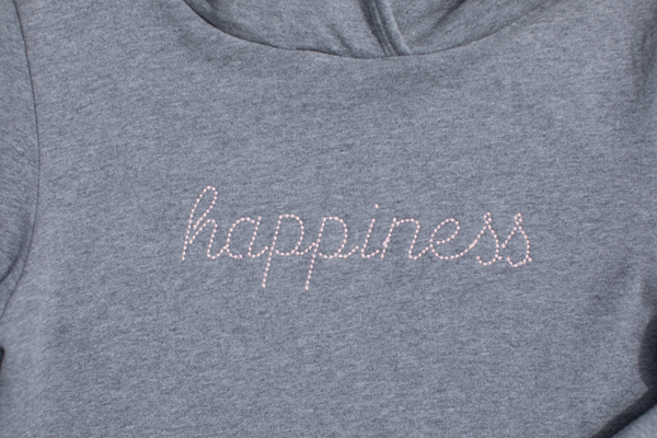 Sweat capuche femme coloris Gris foncé chiné Happiness - Photo 4