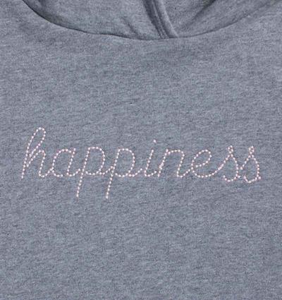 Sweat capuche femme coloris Gris foncé chiné Happiness - Photo 5