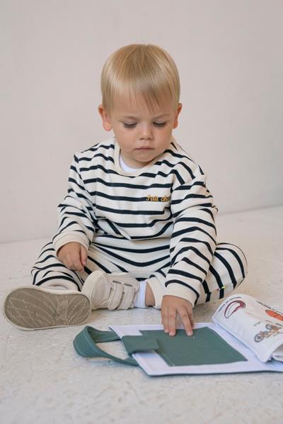 Ensemble en sweat baby coloris Marinière "Petit chou" T.36m - Photo 4