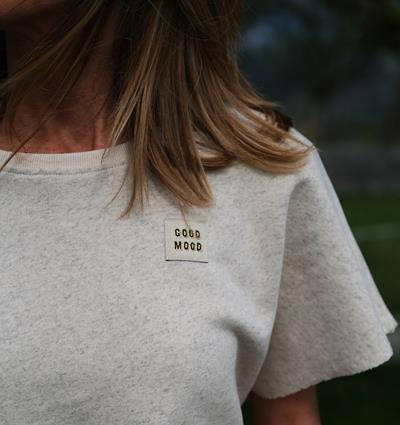 Le sweat Chill femme Chanvre écru &#39;Étiq. Good mood&#39; T. 36/38 - Photo 4