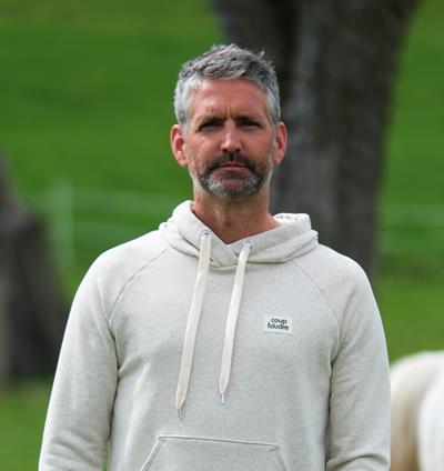 Sweat capuche homme coloris Chanvre écru &#39;Étiq. Coup de foudre&#39; T.L - Photo 2