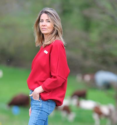Le sweat loose femme coloris Rouge piment &#39;Étiq I am what I am&#39; T.U - Photo 2