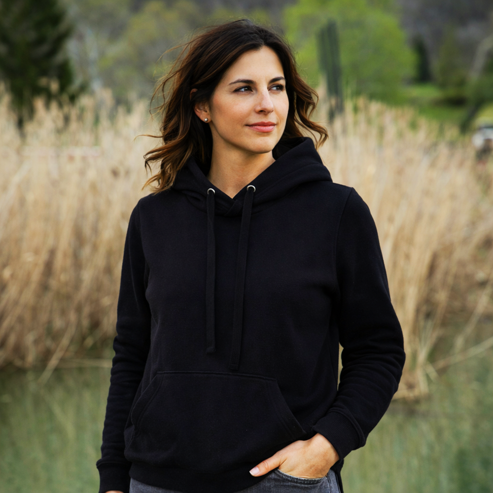 EN STOCK - Sweat capuche femme Noir T.42