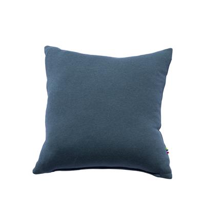 Coussin en sweat carr&#233; Bleu air chin&#233;