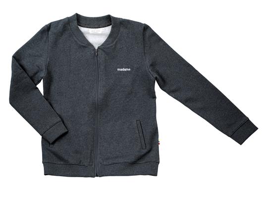 Sweat zipp&#233; femme coloris Noir chin&#233; Madame T.42