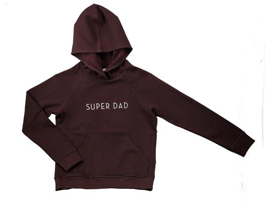 Sweat capuche homme coloris Bordeaux Super dad