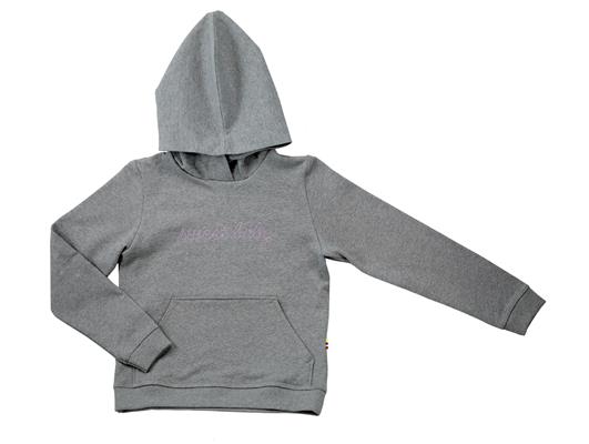 Sweat capuche ado coloris Gris fonc&#233; chin&#233; Sweet baby