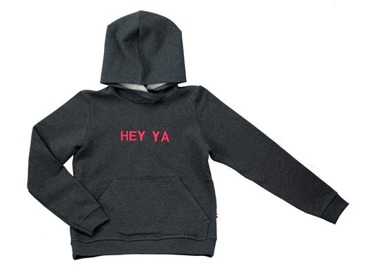 Sweat capuche ado coloris Noir chin&#233; Hey ya T.14A