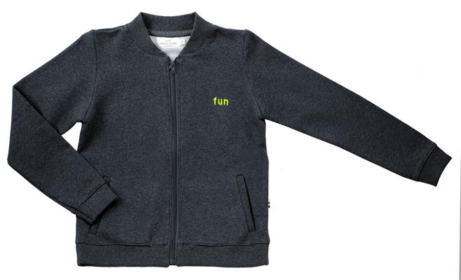 Sweat zipp&#233; ado coloris Noir chin&#233; Fun T.12A