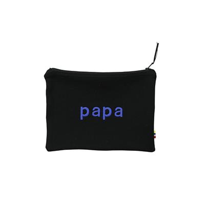 Pochette en sweat grand modèle Noir Papa - Photo 1