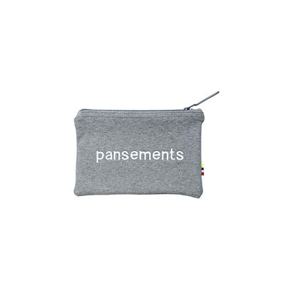 Pochette en sweat petit mod&#232;le Gris fonc&#233; chin&#233; Pansements