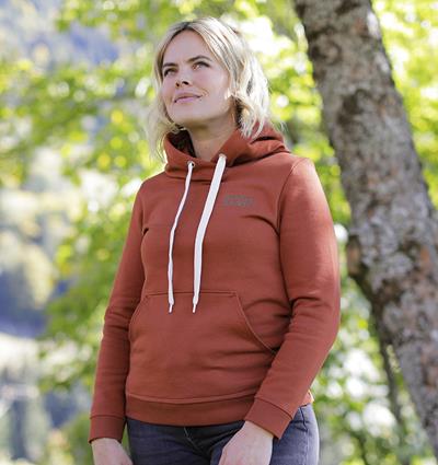 Sweat capuche femme coloris Rouille Mother Nature