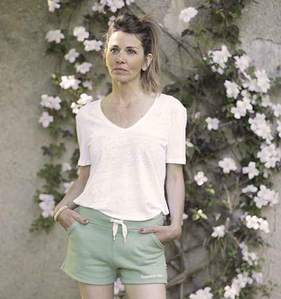 Short en sweat femme coloris Vert verveine Summer vibes