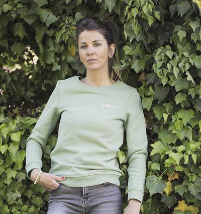 Sweat col rond femme coloris Vert verveine Holidays