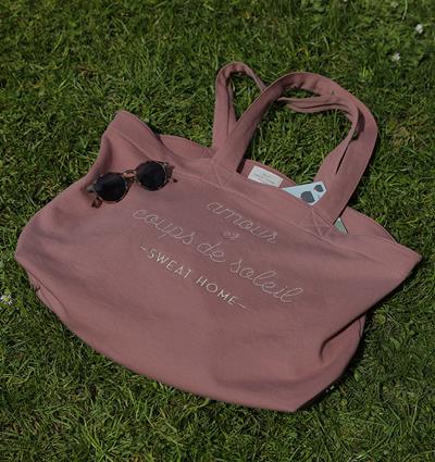 Sac de plage en sweat Bois de rose Amour et coups de soleil - Photo 1