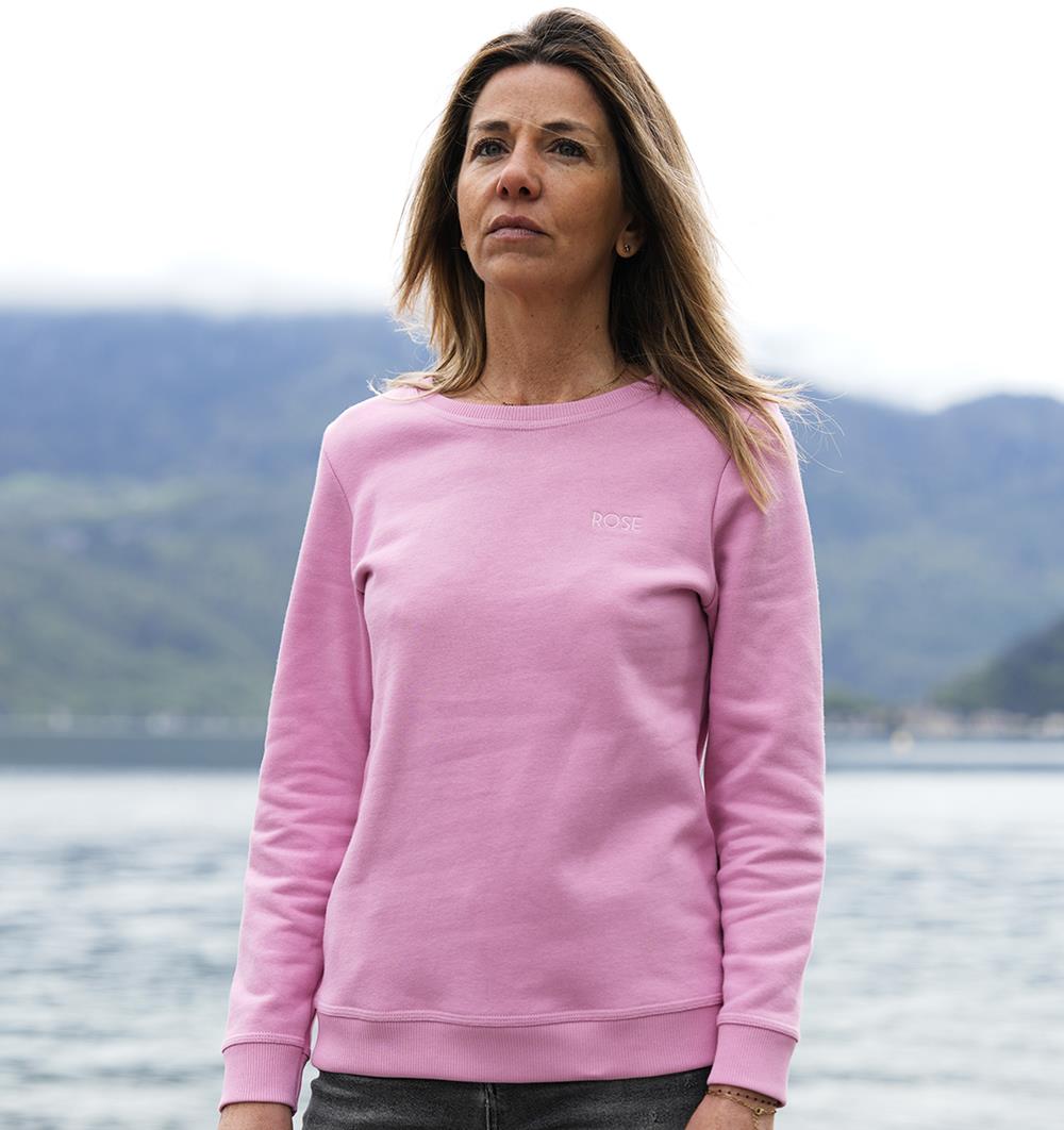 Sweat col rond femme coloris Rose bonbon Rose T.38