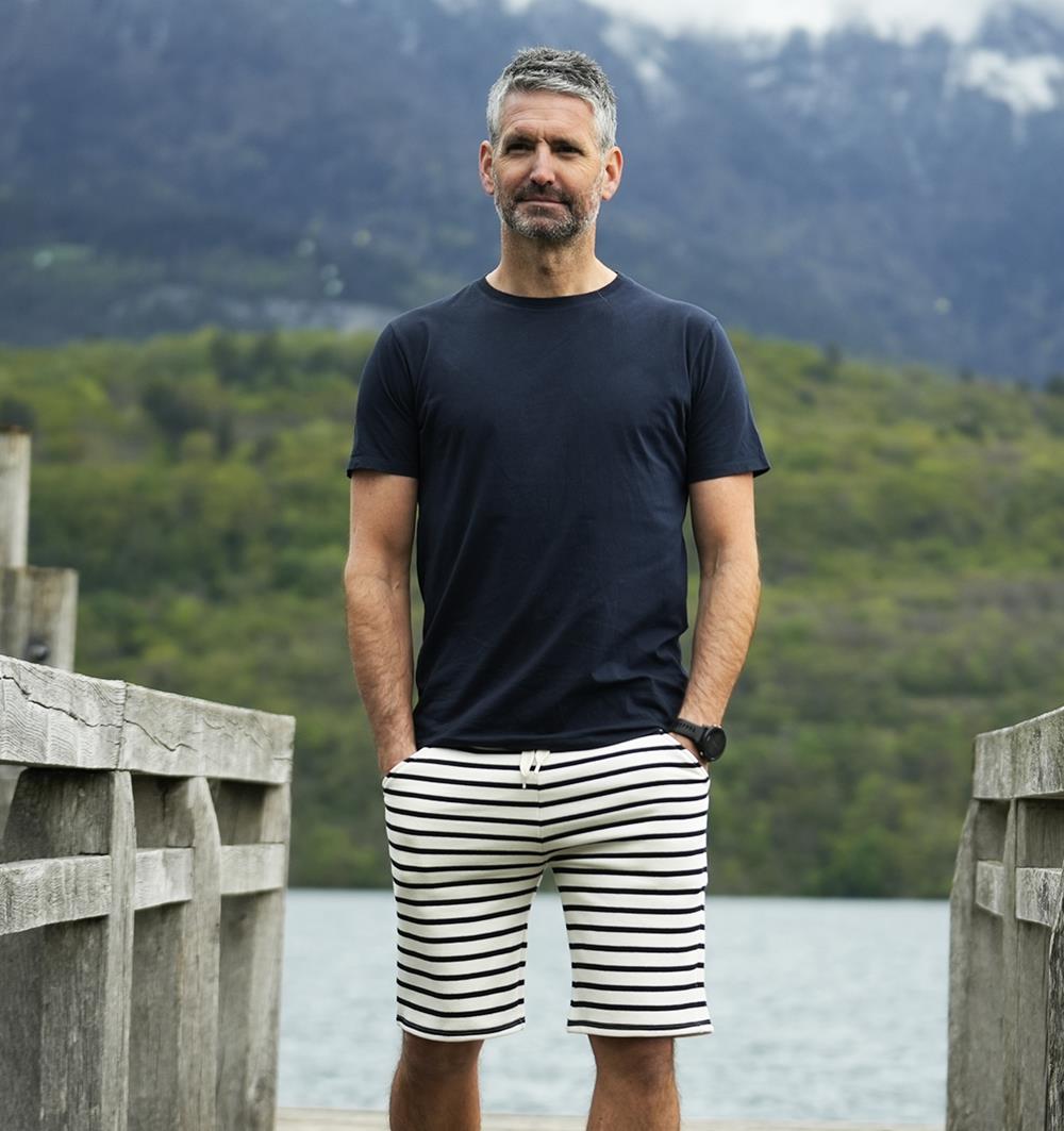 Bermuda en sweat homme Marinière  T.L - Photo 1