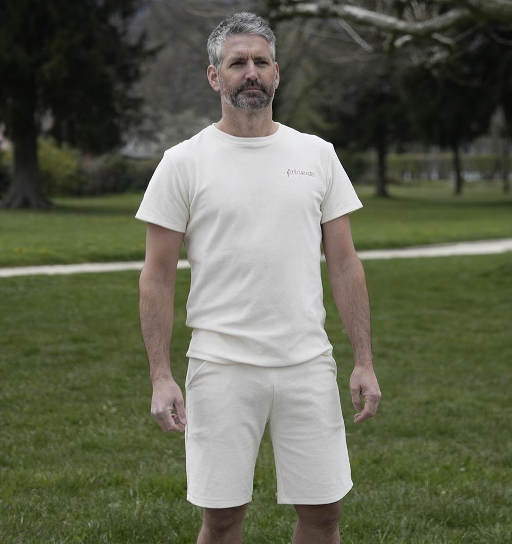Bermuda en sweat homme &#201;ponge &#233;crue T.M