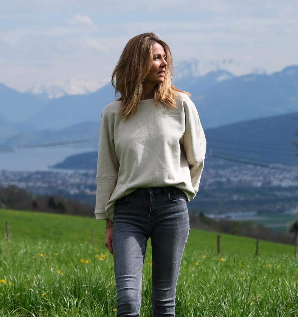 Le sweat loose femme coloris Chanvre écru Bellissima T.U - Photo 1