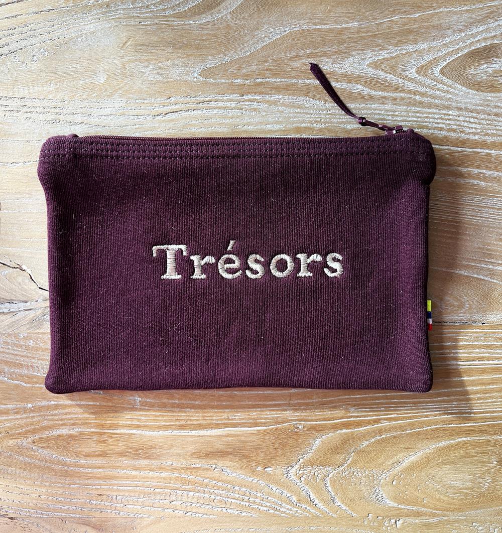 Pochette en sweat petit mod&#232;le en stock Tr&#233;sors coloris Bordeaux