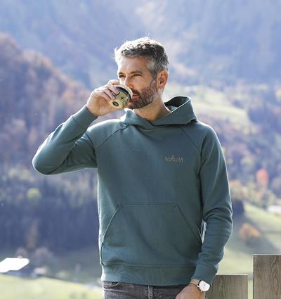 Sweat capuche homme coloris Vert tendre Schuss